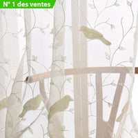 rideau voilage avec motif
