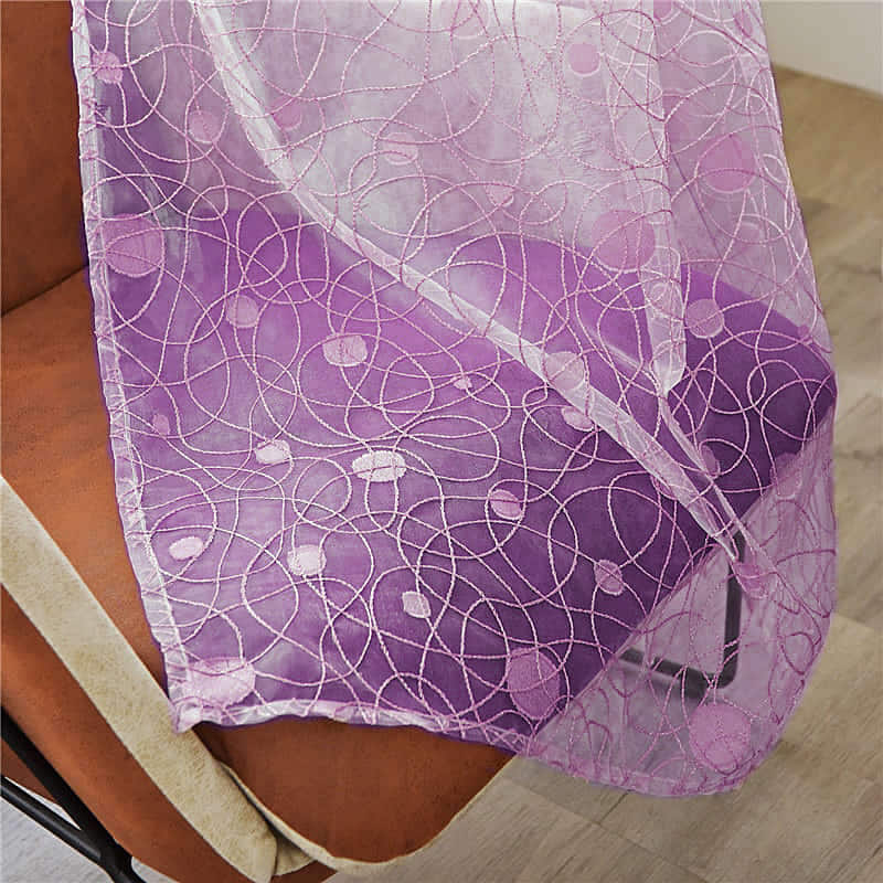 Rideaux voilage 140x240 a oeillet, Rideau voilage Violet Fonce, Rideaux