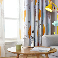 rideau occultant blanc et doré