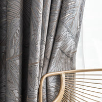 rideau occultant gris motif