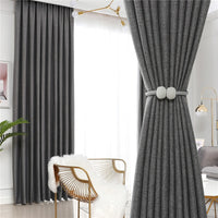 rideau de salon gris