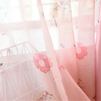 rideau voilage rose poudré