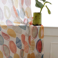 rideau voilage orange jaune