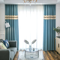 rideau style scandinave bleu