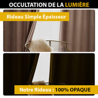 rideau occultant ivoire