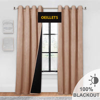 Rideau Occultant Opaque Beige