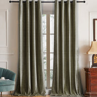 rideau gris en velours