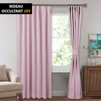 rideau occultant rose pale
