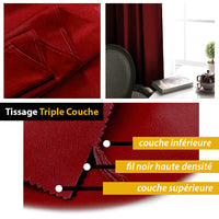 rideau occultant rouge