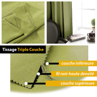 rideau occultant vert anis