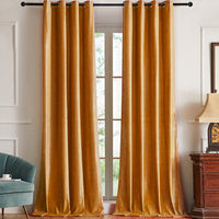 rideau velours orange