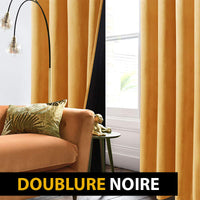 rideau occultant couleur moutarde