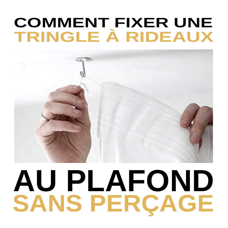 MisFun 10 Pièces Support Tringle Rideaux sans Percage, Transparent