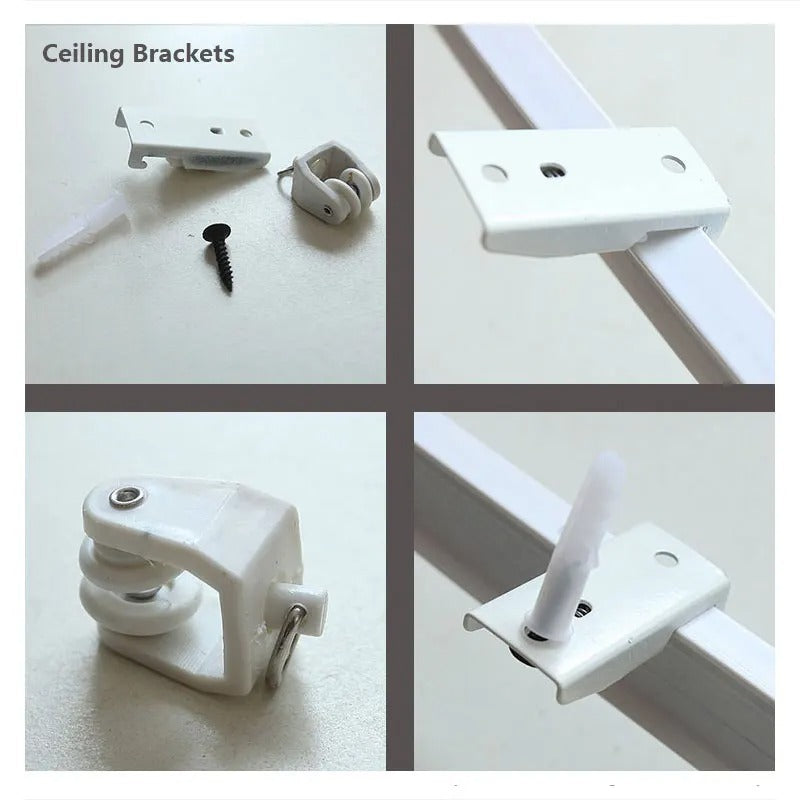Tringle de rideau de plafond flexible et flexible - Séparateur de pièce - Tringle souple pour fenêtres de douche - Rail d'angle pour camping-car avec Tringle de rideau de plafond flexible et flexible - Séparateur de pièce - Tringle souple pour fenêtres de douche - Rail d'angle pour camping-car avec
