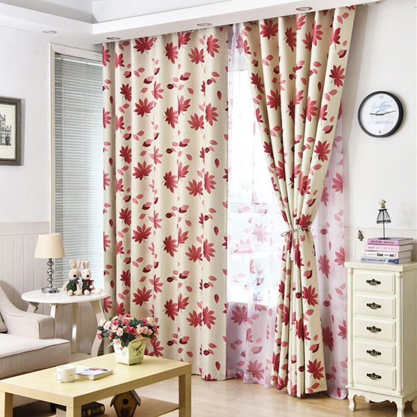 rideau occultant rouge et blanc