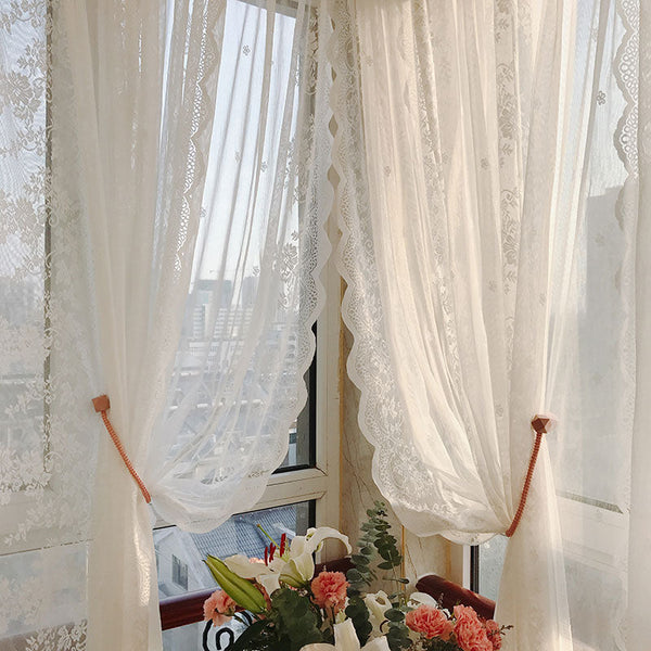 Rideau Double Voilage Blanc